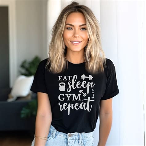 Eat Sleep Gym Repeat Unisex T Shirt Workout T Shirt Motivation T Shirt Gym T Shirt Lifting T
