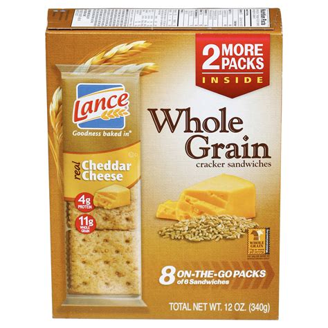Lance Real Cheddar Cheese Whole Grain Cracker Sandwiches 12 Oz Shipt