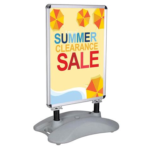 Thelashop 23x33 Poster Pavement Sign W Water Fill Base Sidewalk Sig