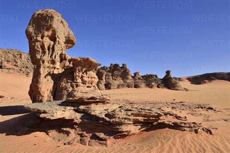 Algeria Sahara Tassili Najjer National Park Tassili Tadrart Rocks