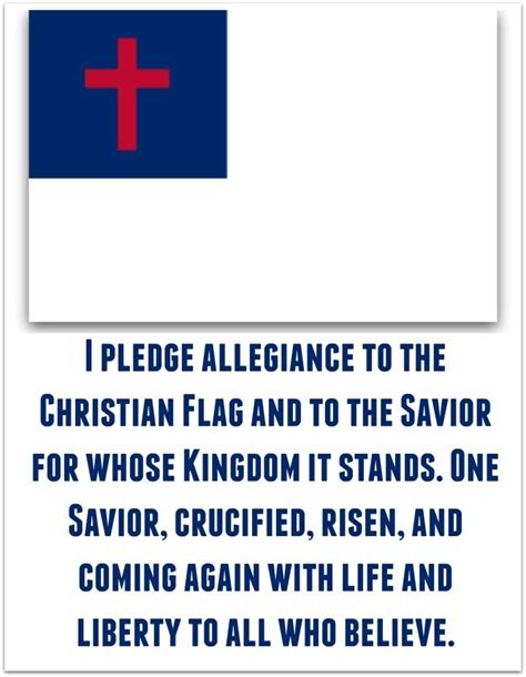 Christian Flag Pledge With Gospel Version Christian Flag Christian