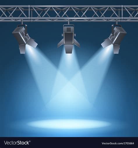 Stage With Lights Royalty Free Vector Image Vectorstock