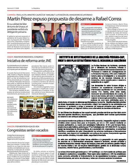 Edición Lima La República 06112009 Perú By Grupo La República