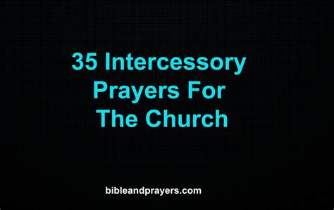 Intercessory Prayers For The Church