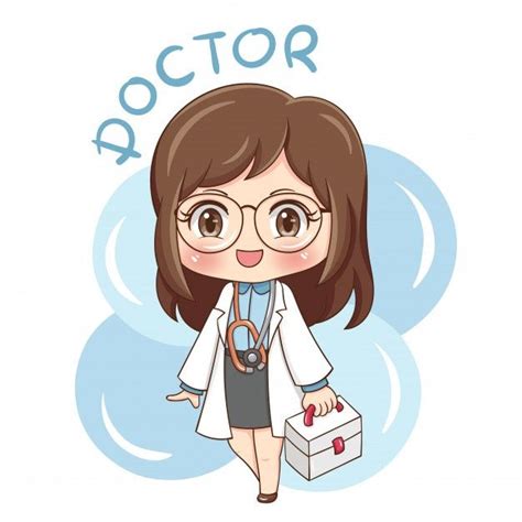 Premium Vector Female Character Character Doctor Illustration Doctor Drawing Cute Cartoon