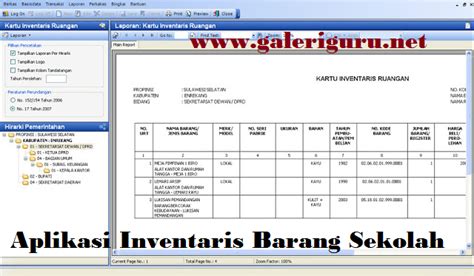 Aplikasi Inventaris Barang Sekolah Excel Gratis Download Galeri Guru