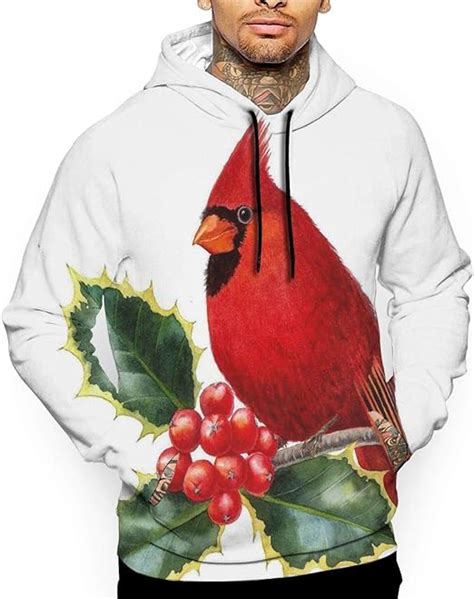 Cardinal Birds Hoodielong Sleeve Hooded Sweatshirt With Pocketsxl