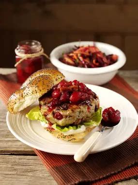 Turkey Burgers With Cranberry And Pecan Sauce Recipe Incredibly