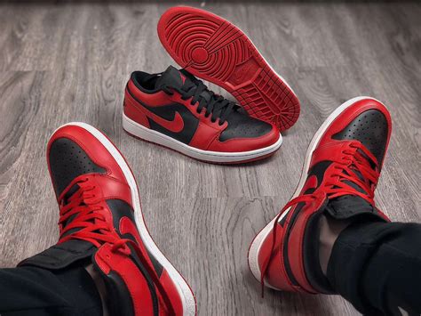 Official Photos Of The Air Jordan 1 Low “varsity Red” Sneakers Cartel