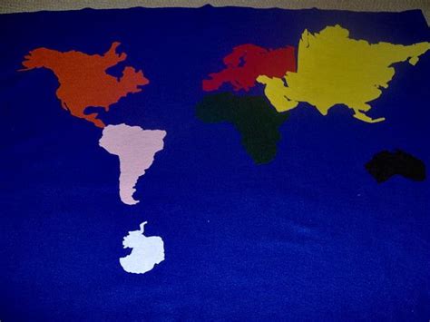 Felt Continent Map Study Fun History Drawings World History Lessons
