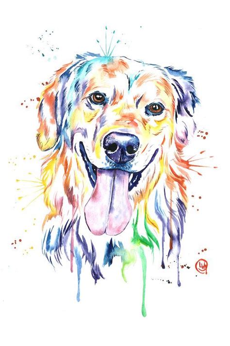 Golden Canvas Print By Lisa Whitehouse Icanvas Colorful Dog