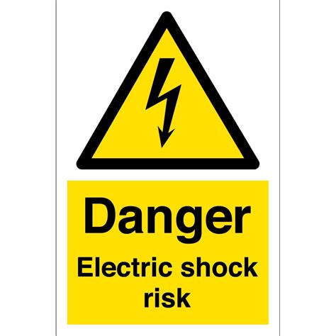 Electric Shock Risk Signs From Key Signs Uk