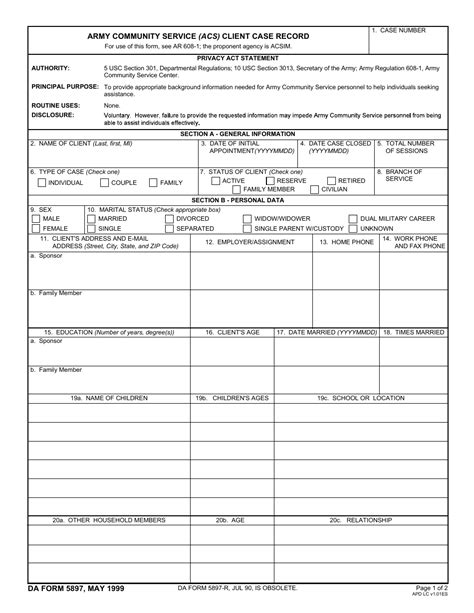 Army Da Forms Fillable Printable Forms Free Online