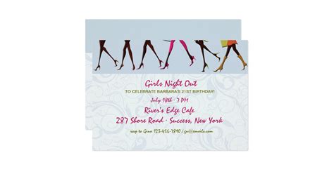 Ladies Legs Girls Night Out Invitation Zazzle