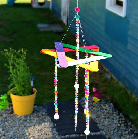 Easy Diy Beaded Wind Chime Craft For Kids Dollar Store Beads
