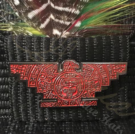 Red Aztec Huelga Bird Lapel Pin Etsy