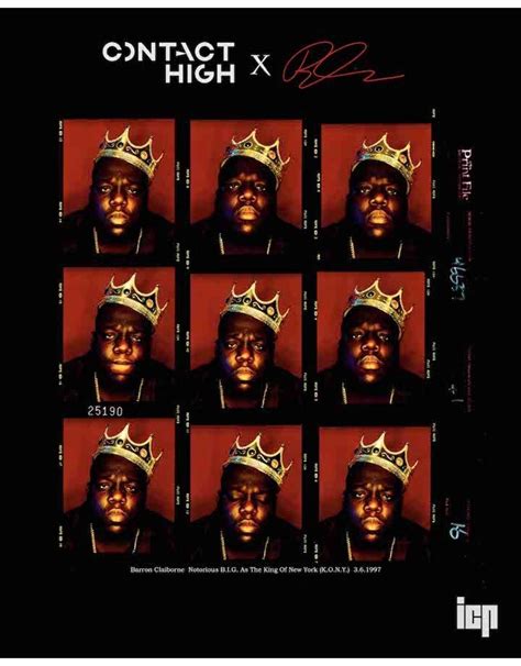 Notorious Big The King Of New York Contact Sheet Print