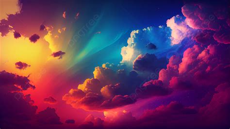Colorful Sky Background Sky Clouds Color Light Background Image And