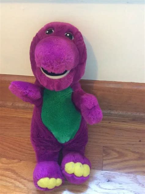 Vintage Barney Plush The Purple Dinosaur 13” Closed Mouth 1992 Lyons