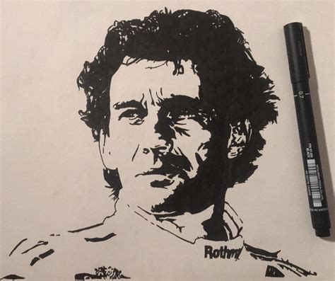 Ayrton Senna Sketch At Explore Collection Of