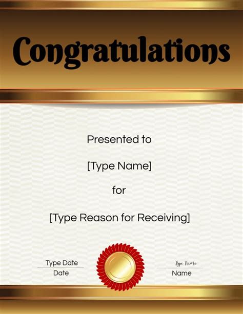 Congratulations Certificate Word Template 9 Best Templates Ideas For Images