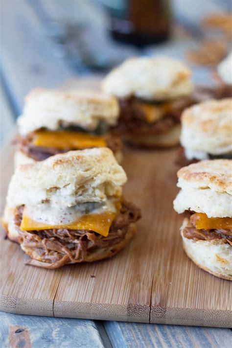 Bbq Pulled Pork Biscuit Sliders Countryside Cravings