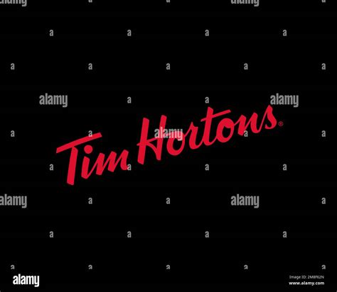 Tim Hortons Rotated Logo Black Background Stock Photo Alamy