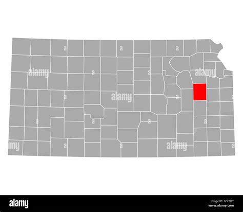 Map Of Osage In Kansas Stock Photo Alamy