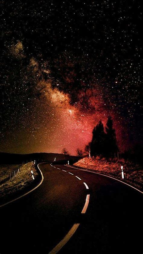 Yol Resmi Galaxy Wallpaper Manzara Gece Gökyüzü Görüntüleri