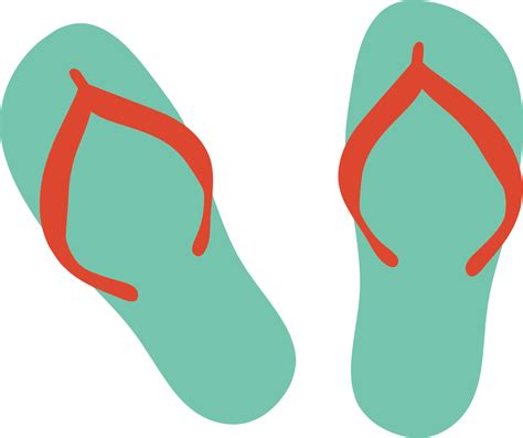 Flip Flops Slipper Sandal Cartoon Clip Art Cartoon Sandals Vector Png
