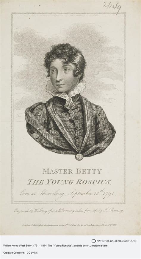 William Henry West Betty 1791 1874 The Young Roscius Juvenile