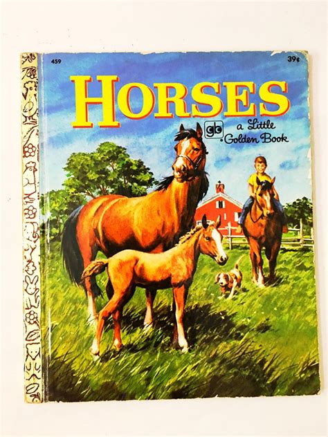 Horses By Perrin Blanche Chenery Little Golden Book Lgb No Writing