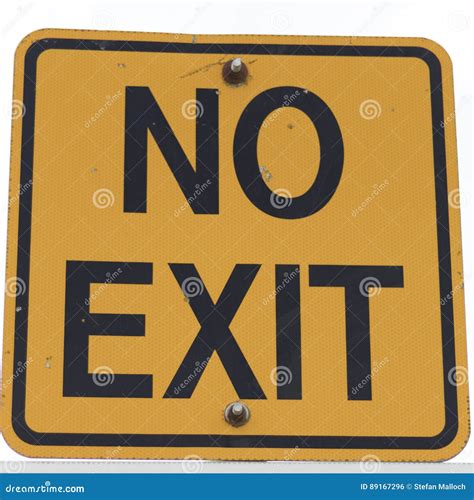 No Exit Sign Stock Photo Image Of Road Close Signalling 89167296