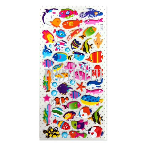 Sea Creatures Puffy Sticker Sheet Festivity