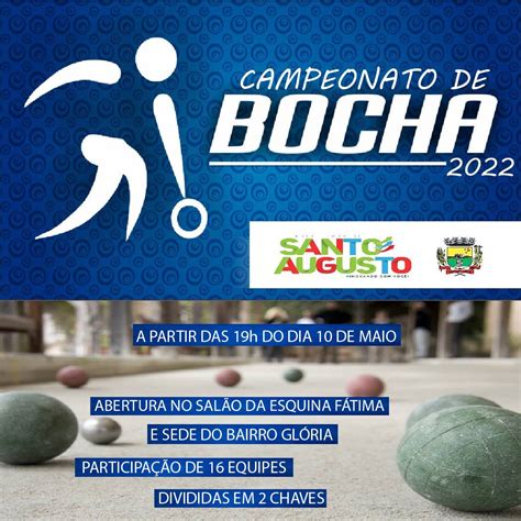 Campeonato De Bocha 2022 Vai ComeÇar Prefeitura Municipal De Santo