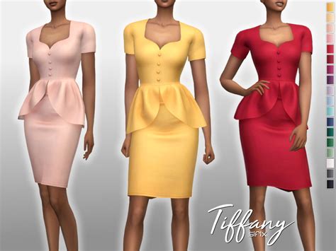 Tiffany Dress By Sifix At Tsr Sims 4 Updates