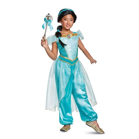 Disney Princess Aladdin Jasmine Deluxe Girls Halloween Fancy Dress
