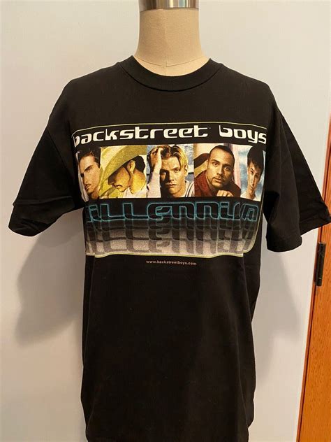 1999 Backstreet Boys Black T Shirt Millennium Tour Bs Gem