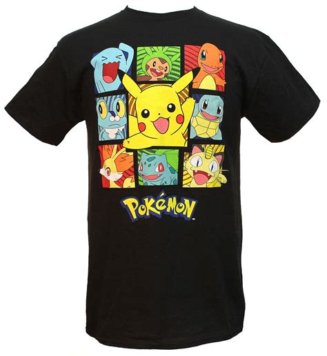 shirts hybrid pokemon pikachu ringer crew neck adult mens t shirt men