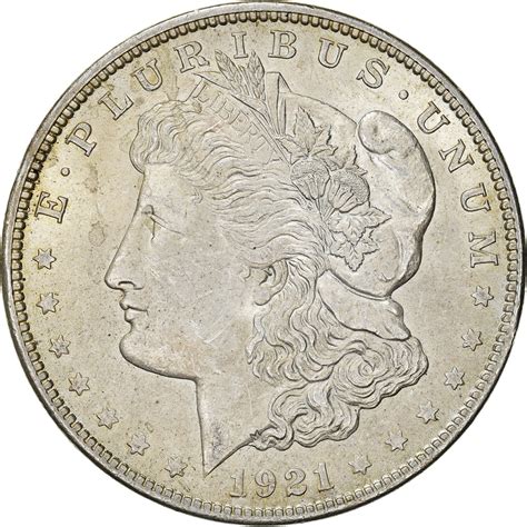 Coin United States Morgan Dollar 1921 Philadelphia Dollars