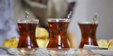 Traditional Turkish Tea Stock Image Image Of Steeped