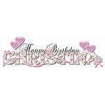 Christina Birthday Happy Glitter Text Graphics Cake