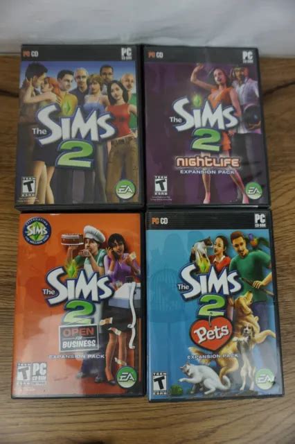 Sims 2 Lot Of Base Game Expansions Lot 6 Pc Video Game Bundle 11