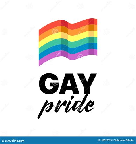 gay pride rainbow flag flat vector illustration lgbt card stock vector illustration of