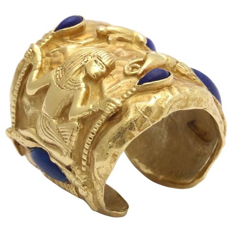 Egyptian Lapis Lazuli Gold Band At 1stdibs Egyptian Lapis Lazuli Jewelry Lapis Lazuli