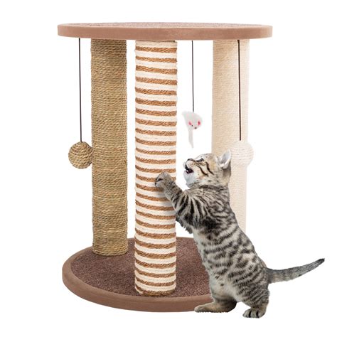 Buy Cat Scratching Post 3 Scratcher Posts With Carpeted Base Play