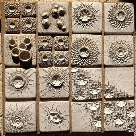 Clay Texture Tiles Unknown Artist Ceramic Tile Art Handmade Ceramic