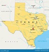 Tejas, Estados Unidos, Mapa Político Ilustración del Vector ...