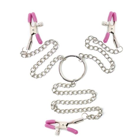 Women Sexy Nipple Clamps Metal Chain Sex Slave Nipple Clamp Bdsm