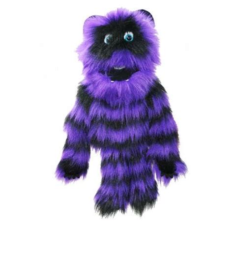 20 Purple And Black Monster Puppet With Arm Rod Monster Puppet The